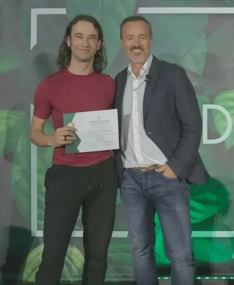 Joey Simsen receiving his WILDFIT certification
